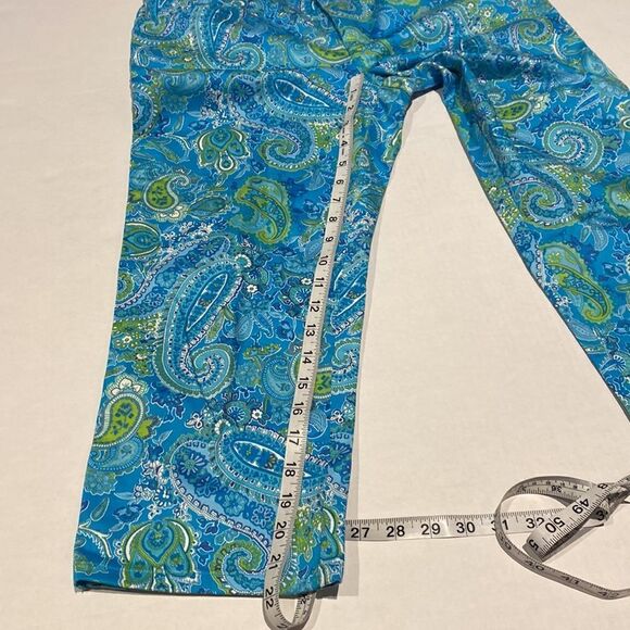 Bright paisley print capris by chaps size 4 - Picture 6 of 8